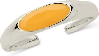 Sterling Forever Sterling Silver Enamel Open Signet Ring