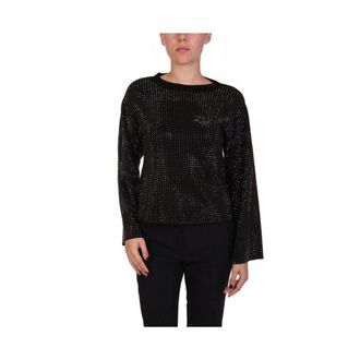 Karl Lagerfeld Dames, Truien, Zwart, Maat: S Viscose