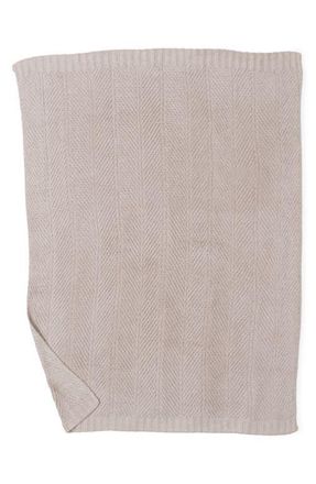 Barefoot Dreams CozyChic Herringbone Throw Blanket in Stone at Nordstrom