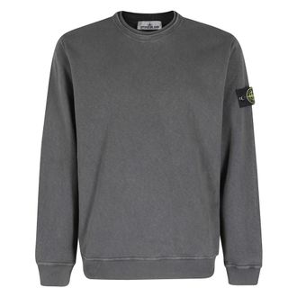 Stone Island Sweatshirts, male, Gray, Size: XL Compass-patch Sweatshirt