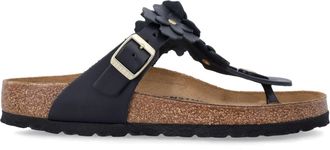 Birkenstock Gizeh Floral Applique Leather Sandals
