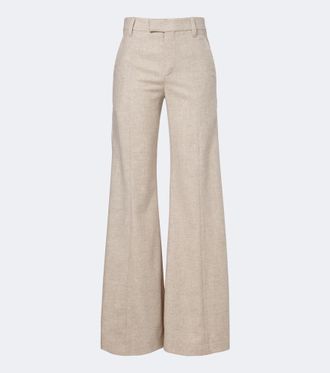 Brunello Cucinelli Monili wool and cashmere wide-leg pants