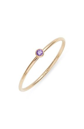 Nashelle Birthstone Ring in February Gold at Nordstrom, Size 8