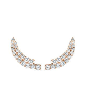 Sabrina Designs 14K Rose Gold 1.31 Ct. Tw. Diamond Ear Climber Earrings