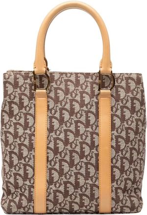 Dior Pre-owned Handbags, female, Brown, Size: ONE SIZE Pre-owned Printed Design Structured Tote