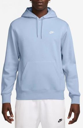 Nike Club Fleece Pullover Hoodie in Hydrogen Blue/White at Nordstrom Rack, Size X-Large