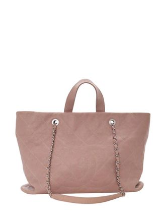 Chanel 2014-2015 Quilted Caviar Shopping Tote satchel - Bruin