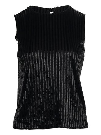 Diane Von Fürstenberg beaded sleeveless top - women - Cotton - 2 - Black