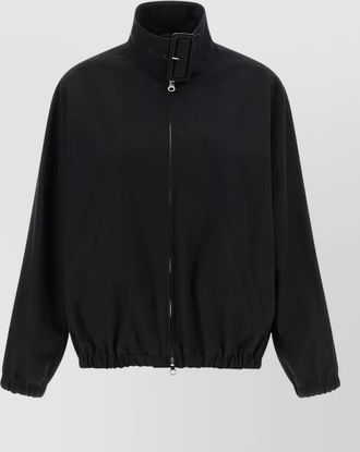 Courr&egrave;ges high collar bomber jacket buckle zip