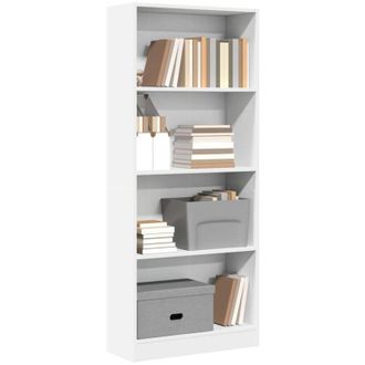 vidaXL Libreria Bianca 60x24x143 cm in Legno Multistrato - Vidaxl
