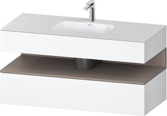 Duravit Qatego Lavabo Encastrado Con Base De Lavabo Consola, - Duravit