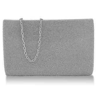 Whiting & Davis Lainey Crystal Clutch in Pewter Crystal at Nordstrom