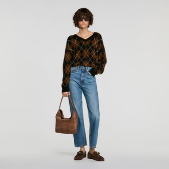Sandro Wollpullover mit Argyle-Muster