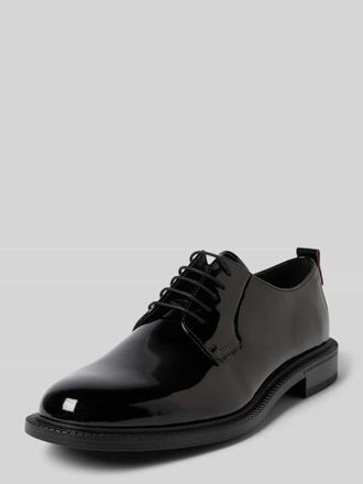 HUGO BOSS Schnürschuhe aus echtem Rindsleder Modell LYSANDER in Black, Größe 43