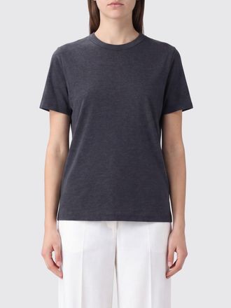 Brunello Cucinelli T-shirt girocollo a maniche corte in puro cotone
