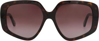 Chlo&eacute; Square-Frame Recycled Acetate Sunglasses