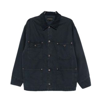 Emporio Armani Heren, Jassen, Blauw, Maat: 3XL