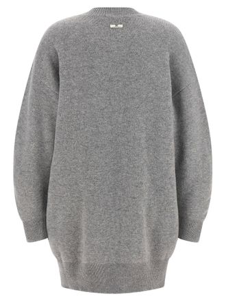 Elisabetta Franchi Wool Cashmere Knit Dress - Gray