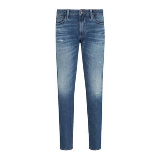 Emporio Armani Heren, Jeans, Blauw, Maat: W31 Katoen