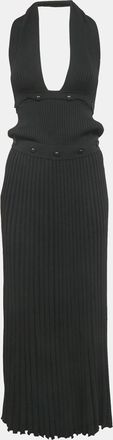 CHRISTOPHER ESBER Black Knit Detachable Halter Neck Dress