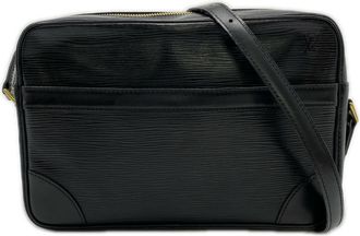 Louis Vuitton Black Noir Leather Shoulder Bag (Pre-Owned)