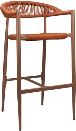 Global Interiors Hochwertiger Outdoor Barstuhl Jonah mit Armlehnen - Terracotta