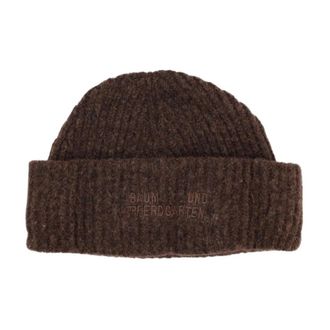 Baum Und Pferdgarten Ribgebreide Beanie - Dames - Hoeden - Bruin - ONE Size - Leer - Accessoires