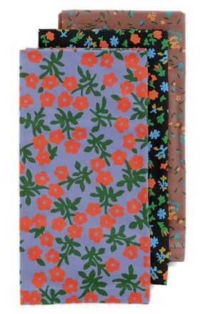 Baggu 3-Piece Organic Cotton Reusable Cloth Set in Calico Florals at Nordstrom