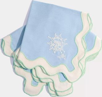 Lilly Pulitzer Embroidered Scalloped Dinner Napkins