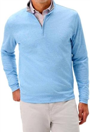 Johnnie-O Pircio 1/4 Zip Pullover Sweater In Blue