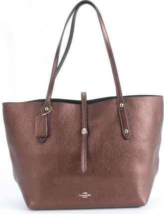 Coach Brown Leather Handbag Tote Bag (Pre-Owned)