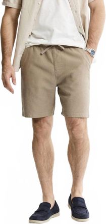 Jachs NY Mens Cotton Twill Drawstring Shorts In Beige
