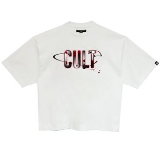 Cult of Individuality OVERSIZED SHORT SLEEVE CREW NECK TEE BLOOD LOGO