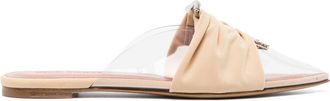 Nensi Dojaka bow-detail pointed mules - women - Rubber - 37 - Neutrals
