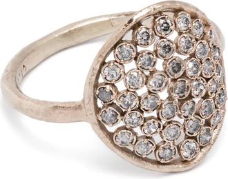 Isamu Noguchi Anello Tsubu in oro giallo 14 carati con diamanti