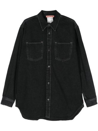 Acne Studios Camicia denim a maniche lunghe - Nero