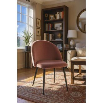 Regalos Miguel Sillas Comedor - Silla Black Vint Terciopelo - Rosa