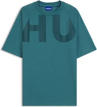 HUGO BOSS Large-logo T-shirt in cotton jersey