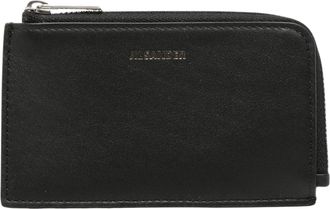 Jil Sander Black Portafoglio Calf Leather Wallet