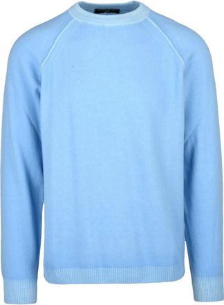 Daniele Fiesoli Truien & Vesten, Heren, Blauw, XL, Wol, Rondgebreide trui