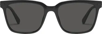 Quay Recap 56mm Polarized Square Sunglasses in Black/black Polarized at Nordstrom