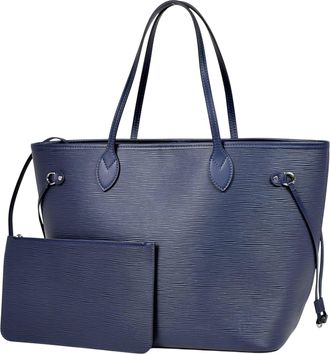 Louis Vuitton Blue Indigo Epi Leather Shoulder Bag Tote Bag (Pre-Owned)