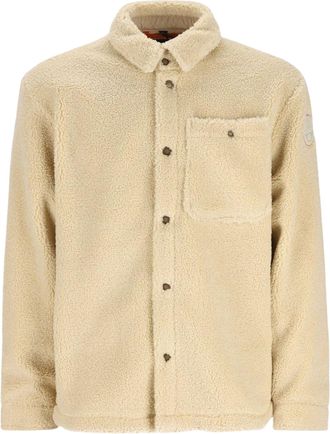 Napapijri Sherpa-Style Fleece Shirt-Jacket with Button-Front Closure