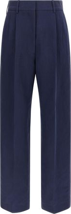 Blaz&eacute; Milano Blue Linen Casual Womens Pants