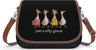 Generic Funny Just A Silly Goose Fashion Womens Crossbody Bags Novelty Handbag Shoulder Bag Purse