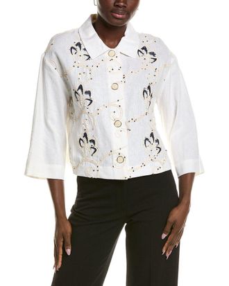 Vince Camuto Linen-Blend Top