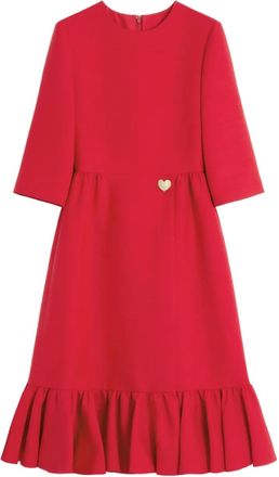 Valentino Garavani Abito midi in cr&ecirc;pe - Rosso