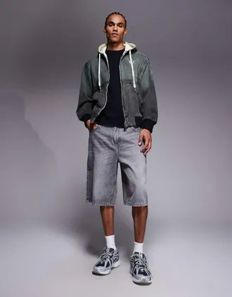 Aape By A Bathing Ape Aape by A Bathing Ape - Giacca verde kaki con cappuccio e zip
