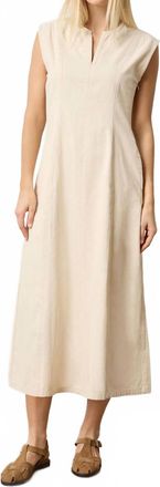 Lilla P Twill Princess Seam Dress In Eggshell