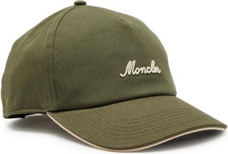 Moncler Logo-embroidered Cotton cap - Khaki - One Size